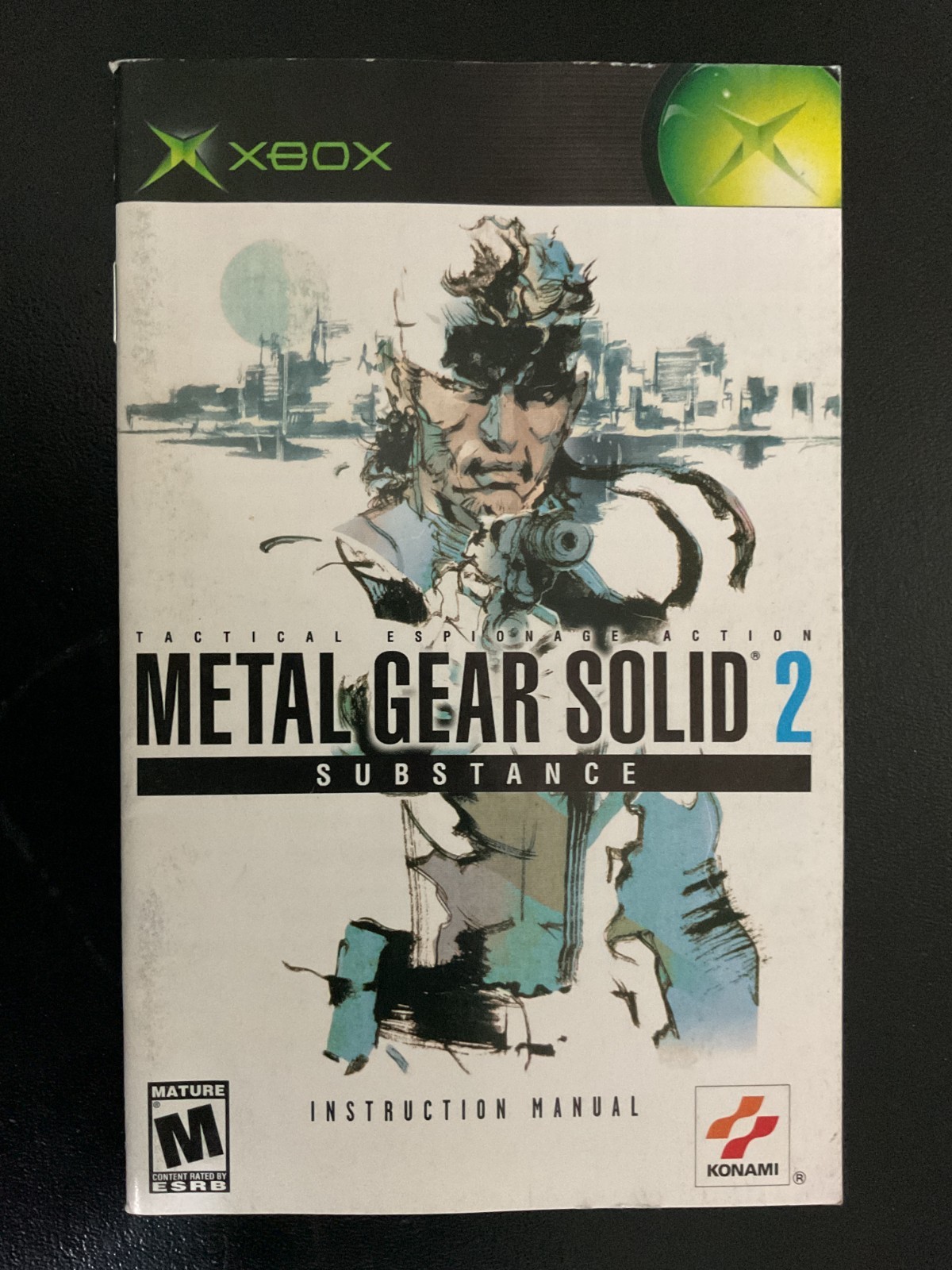 Metal Gear Solid 2: Substance Microsoft XBOX Instruction Manual Only
