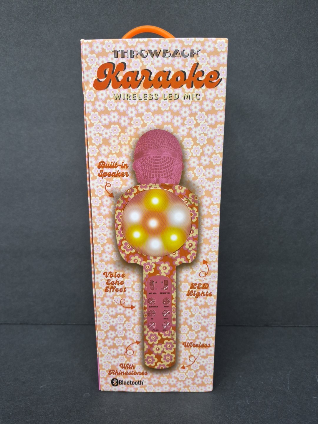 Throwback Karaoke Wireless LED Mic Bluetooth Colorful LED Lights: New