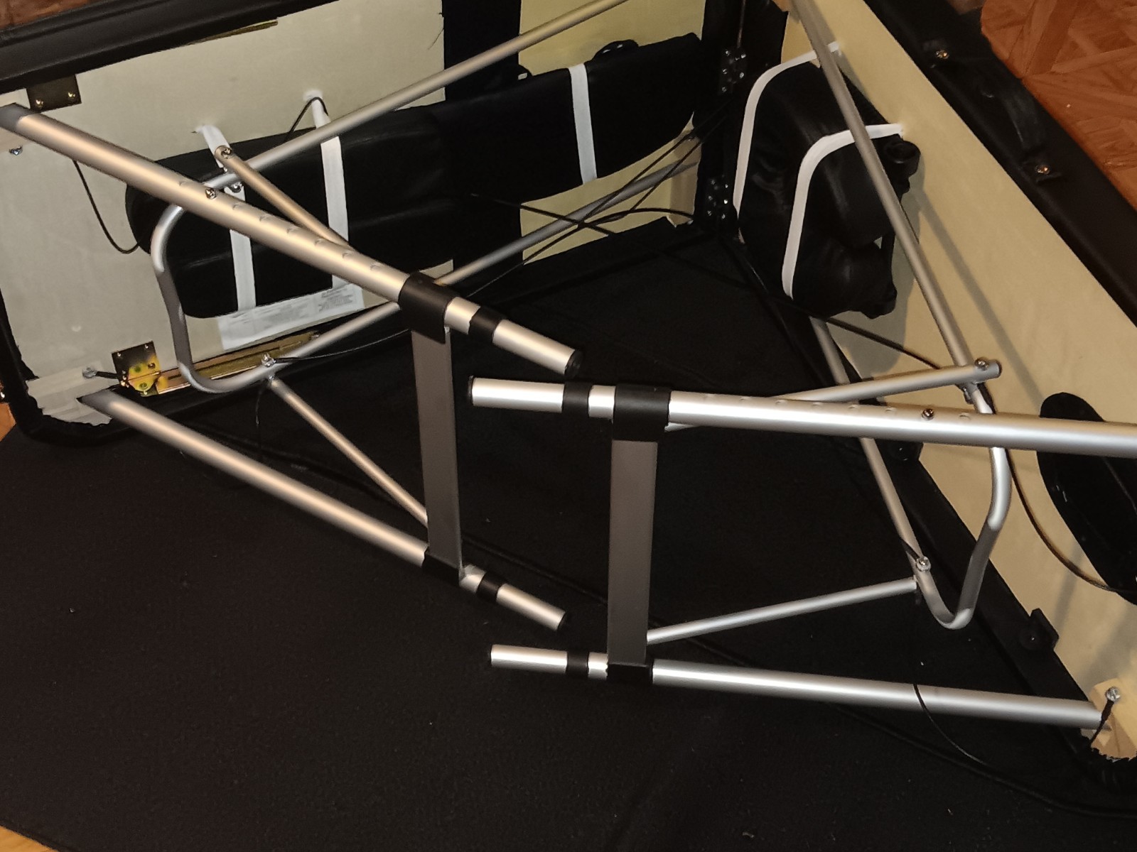 Portable Foldable Black Massage Table with Metal Frame & Face Cradle