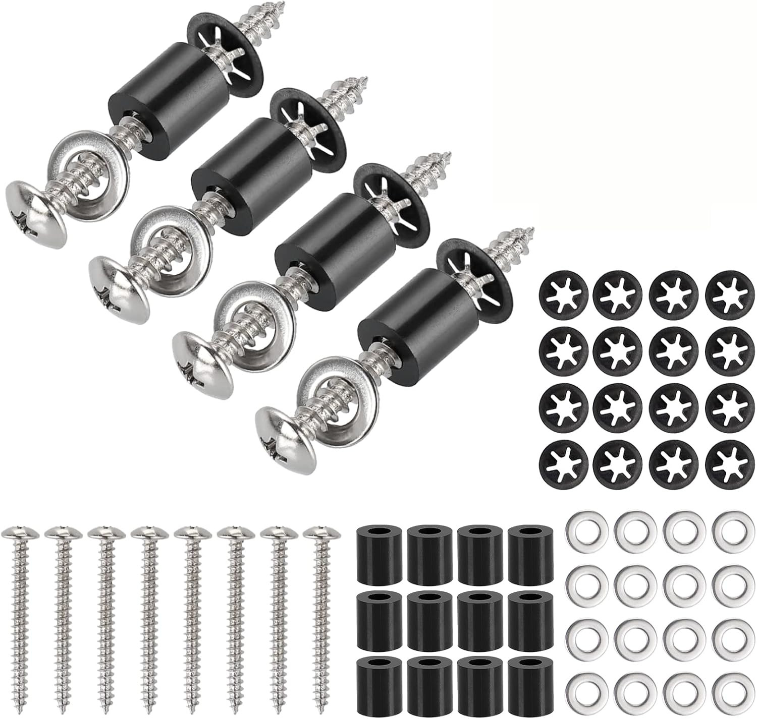 43 Set (172Pcs) Pegboard Mounting Spacers and Screws Kit, Peg Boards