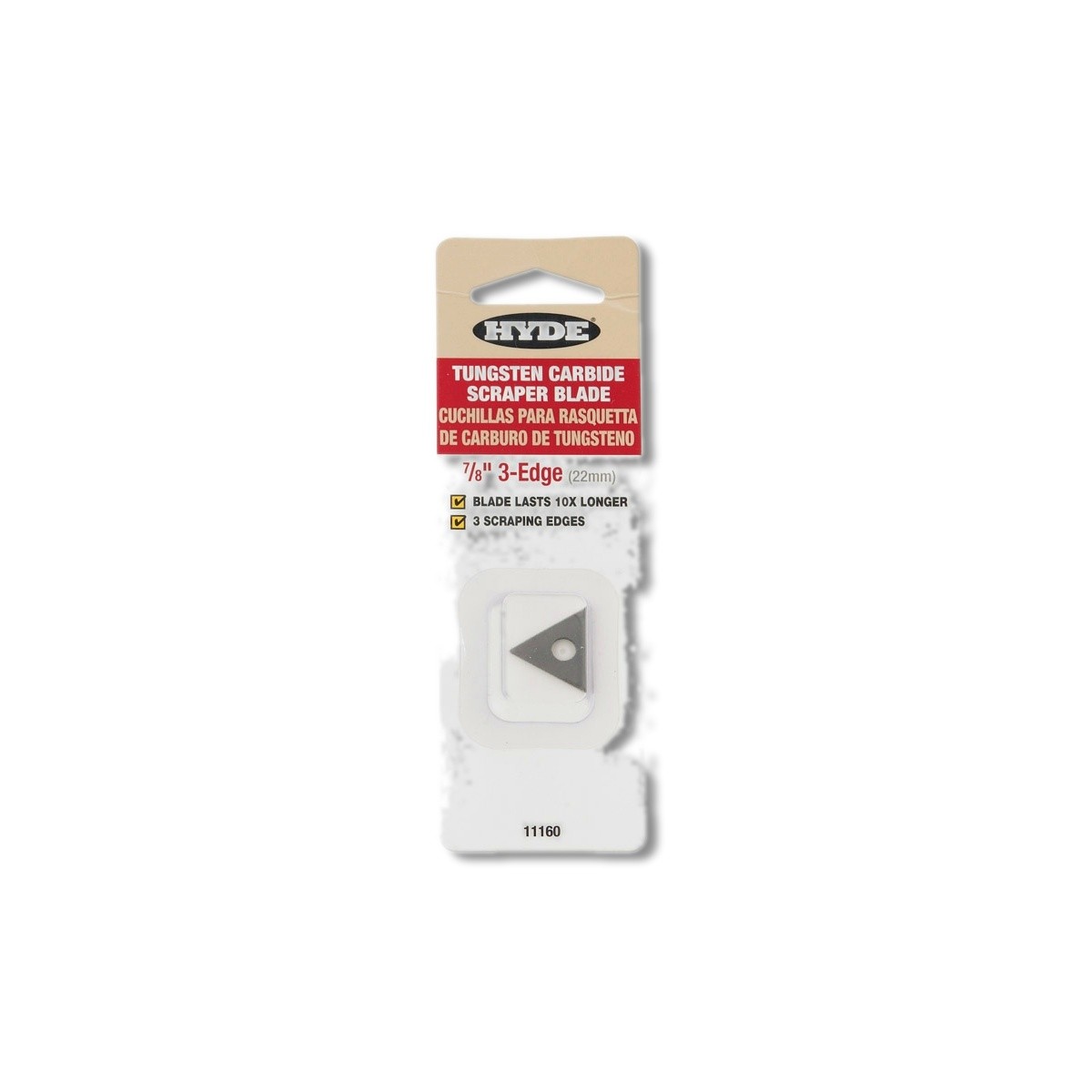 Hyde Maxxgrip Pro 7/8 in Tungsten Carbide Triple-Edge Scraper Blade 11160