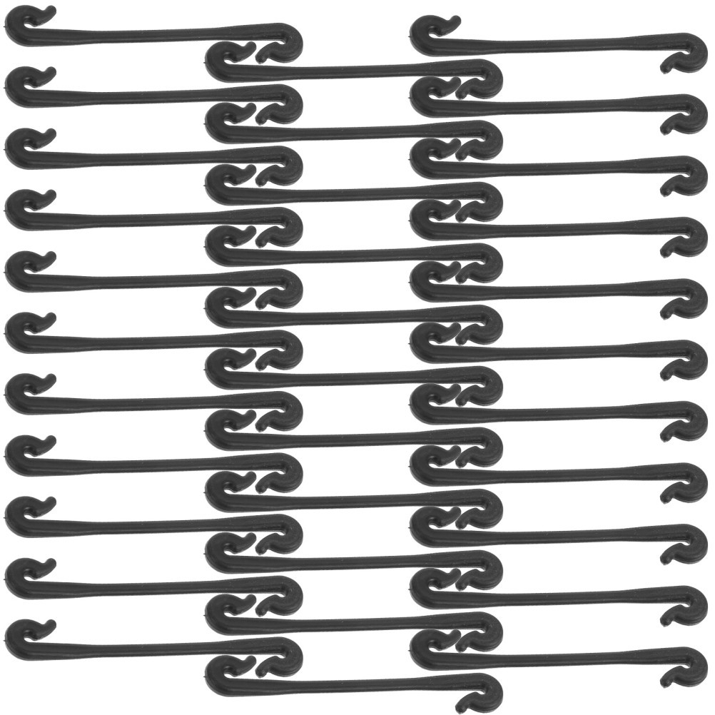 200Pcs Reusable Plastic Plant Fixing Clips Black for Climbing Vine Support