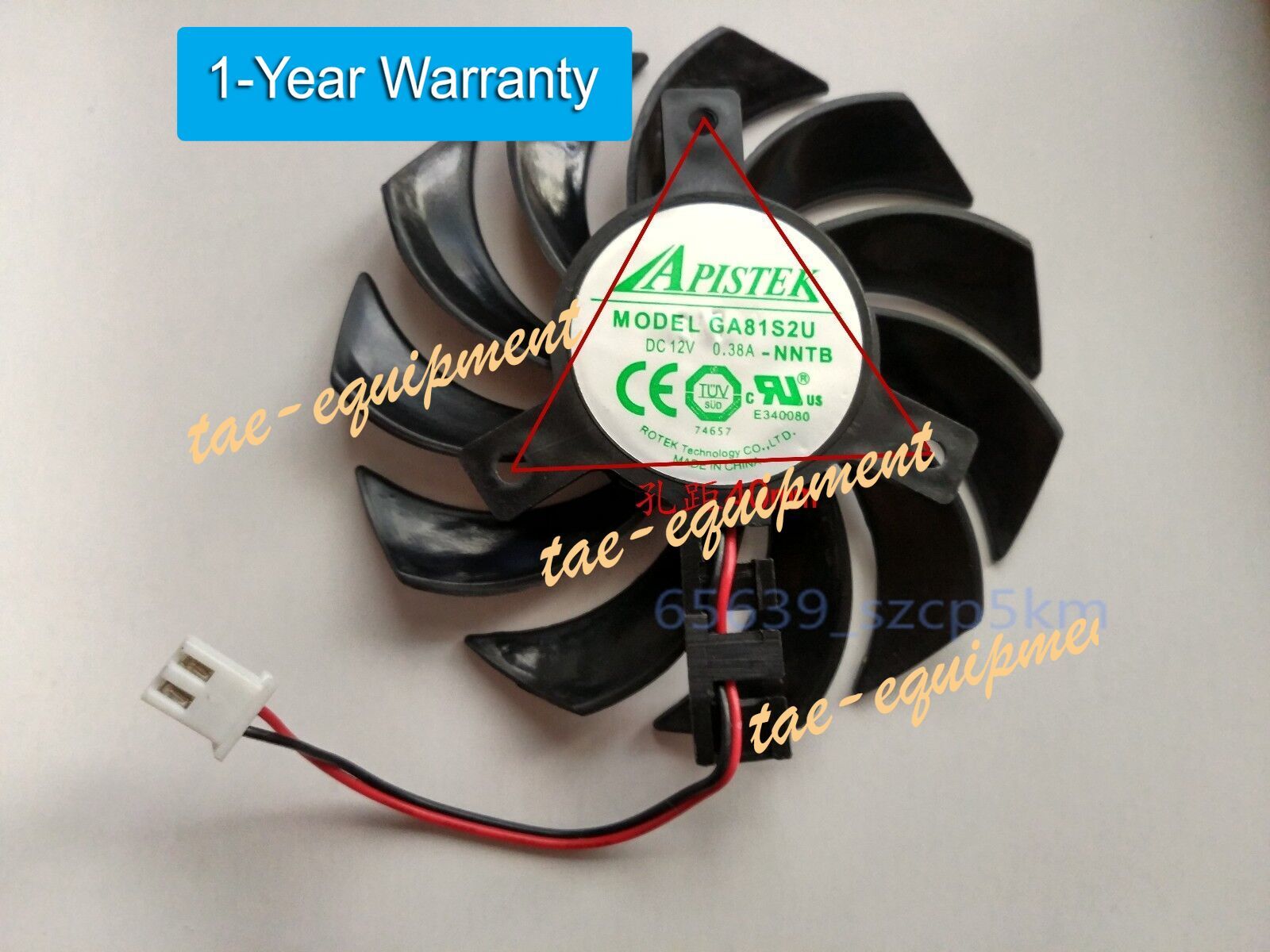 EVEA Onda APISTEK GA81S2U -NNTB DC12V 0.38A 75mm graphics card fan