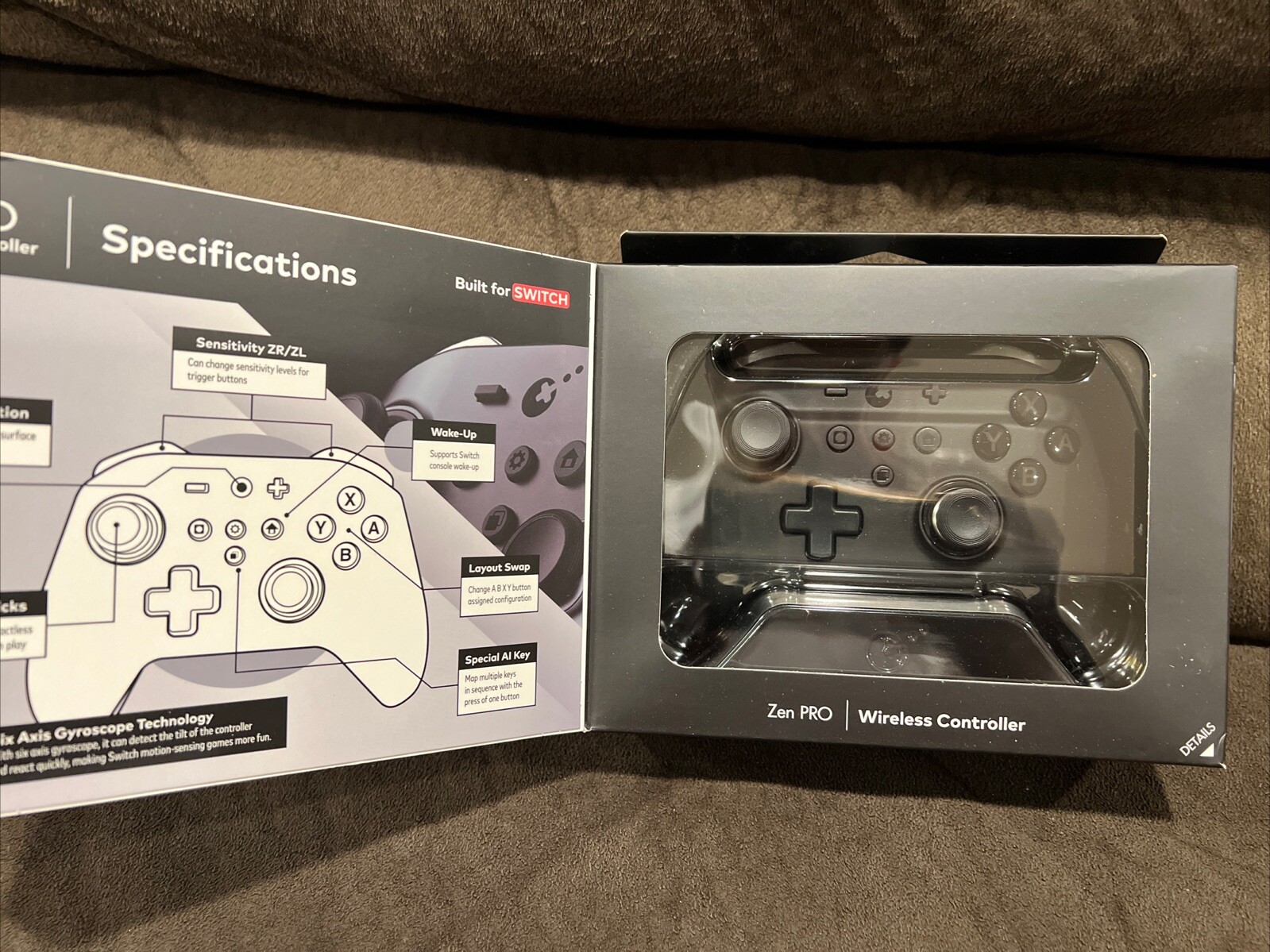 New Gulikit Zen Pro Wireless Controller Nintendo Switch PC iOS Android Black