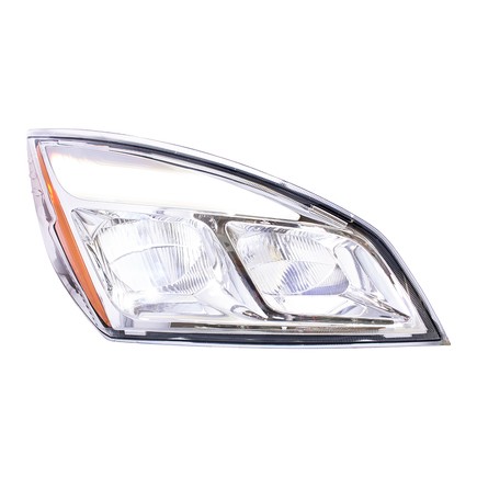 United Pacific 35738 Headlight Assembly Passenger Side, Chrom for Freightliner