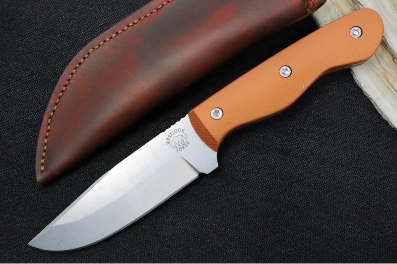 Greylock Forge Knives Fixed Blade- Aluminum Handle / 1095 Steel / Leather Sheath