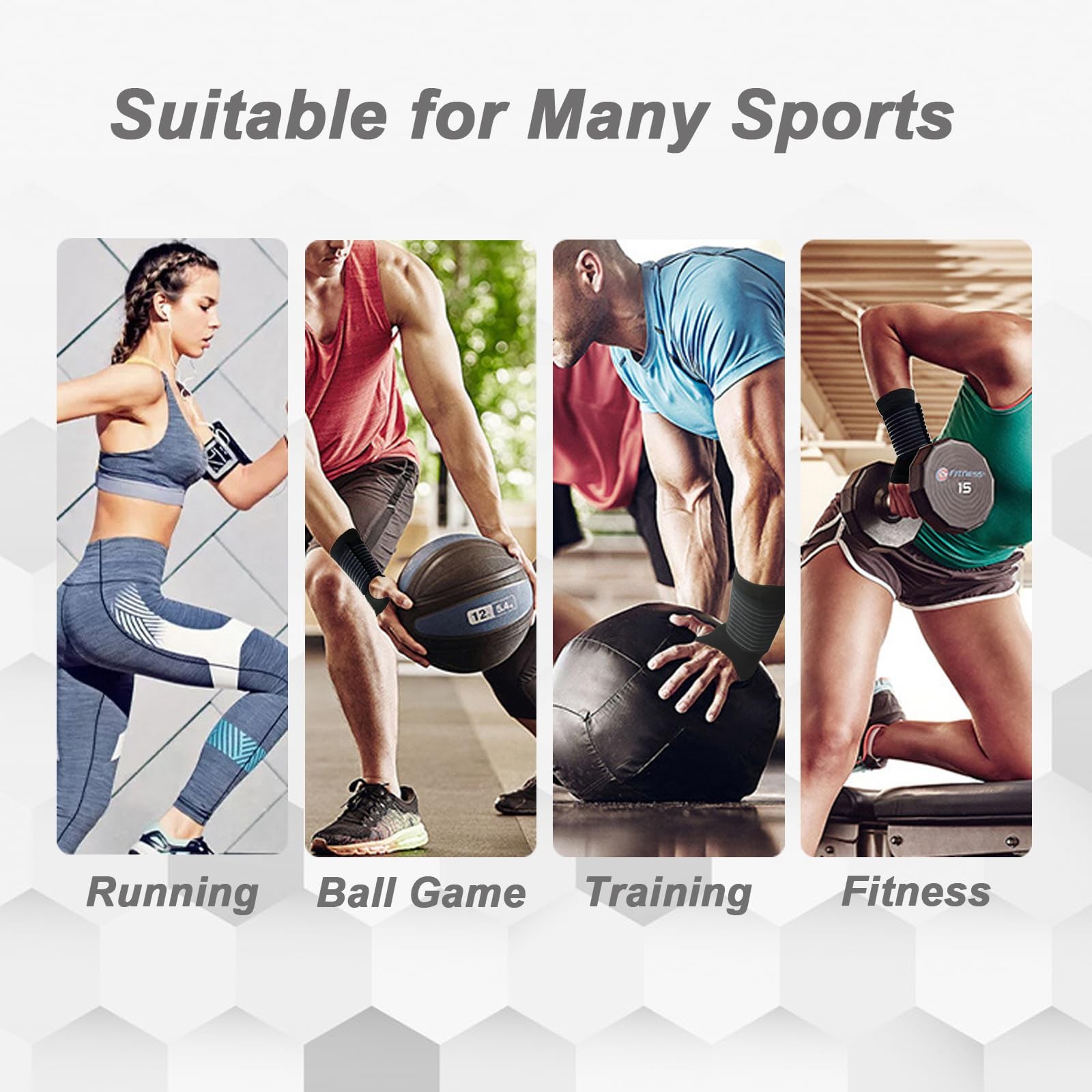 WOXVM 2 Pack Wrist Brace, Compression Support Splint for Women Men,...