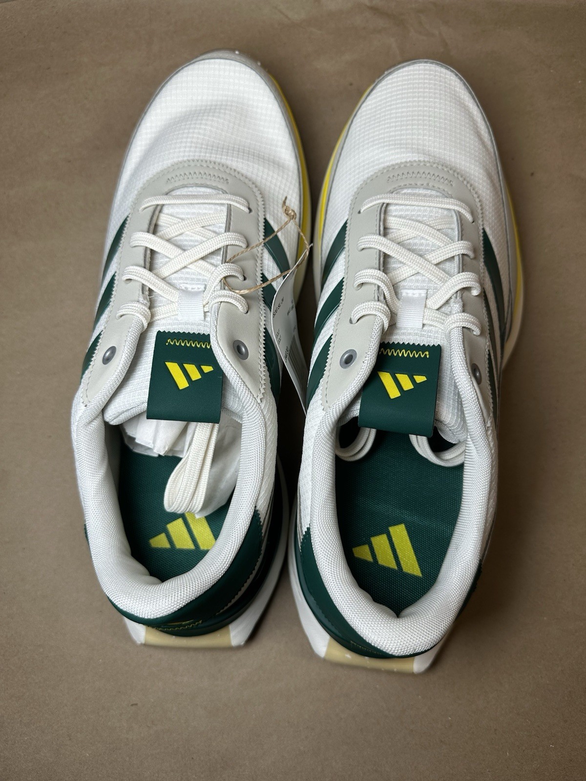 Adidas S2G 24 Men's Golf Shoes SZ 8 Spikeless - White / Green / Alumina New