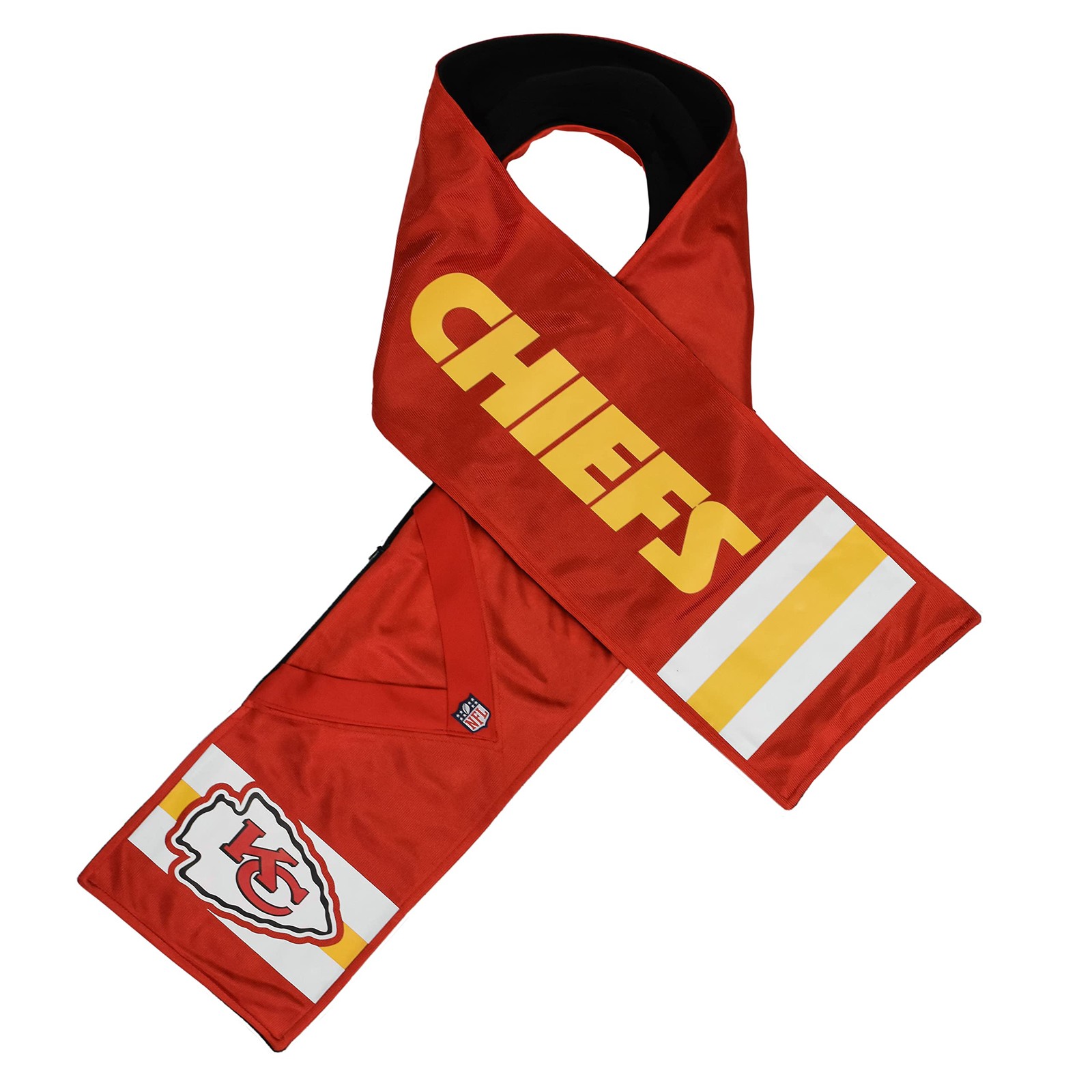 Littlearth NFL Kansas City Chiefs Hero Jersey Scarf, Team Color, 60" x 7.5"