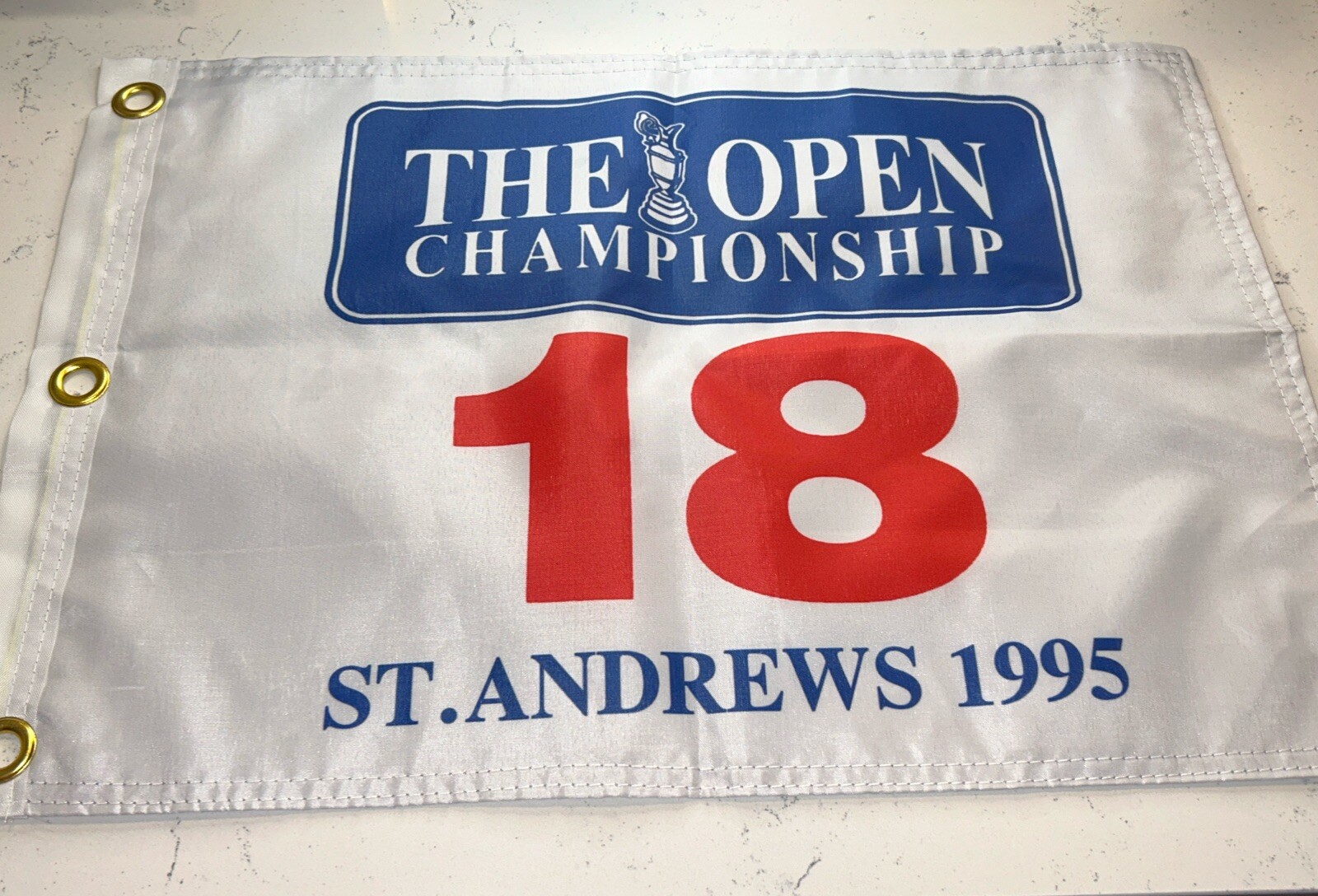 BRITISH OPEN ST SAINT ANDREWS THE OPEN 1995 PIN FLAG WITH GROMMETS FREE SHIP