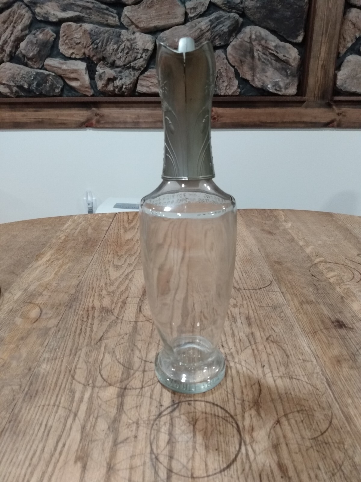 Old Mr. Boston Glass Bottle Pitcher Decanter w/ Spout