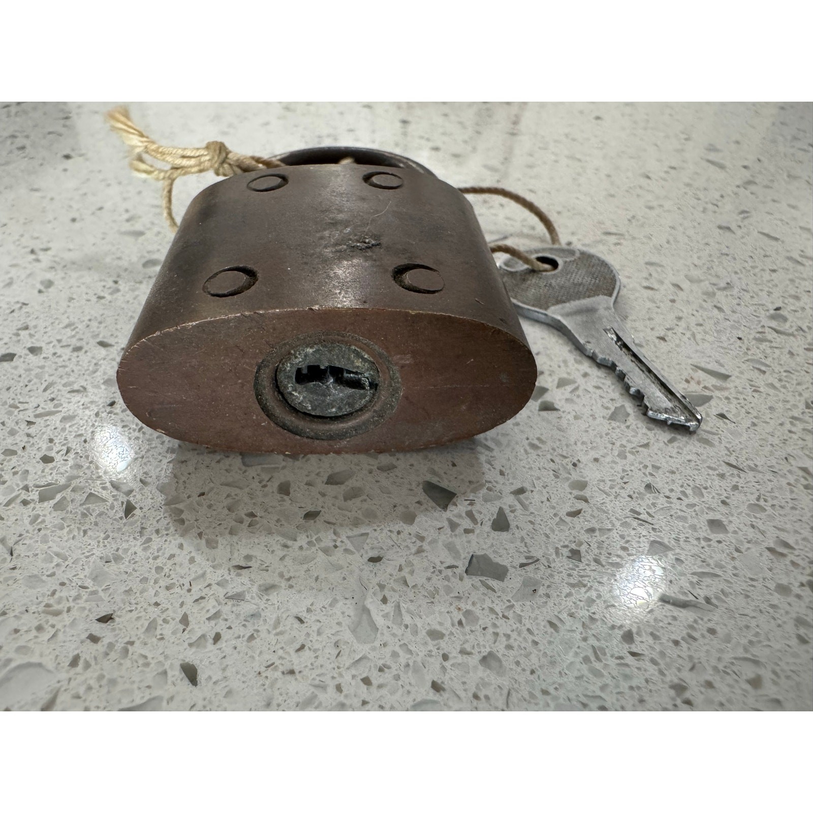 Slaymaker Super Vintage Brass Padlock With Key