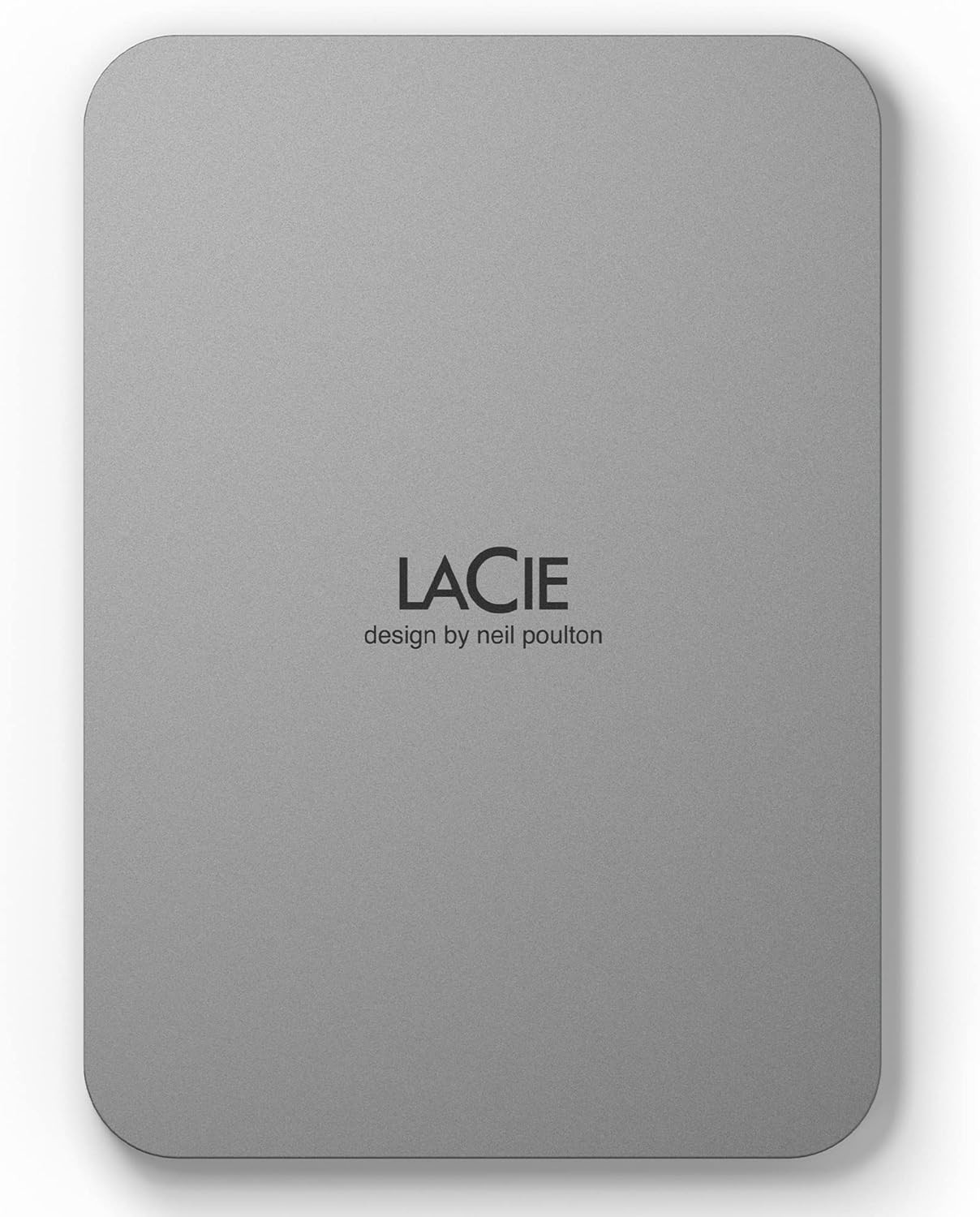 LaCie Mobile Drive 5TB External Hard Drive Portable Moon Silver USB-C 3.2