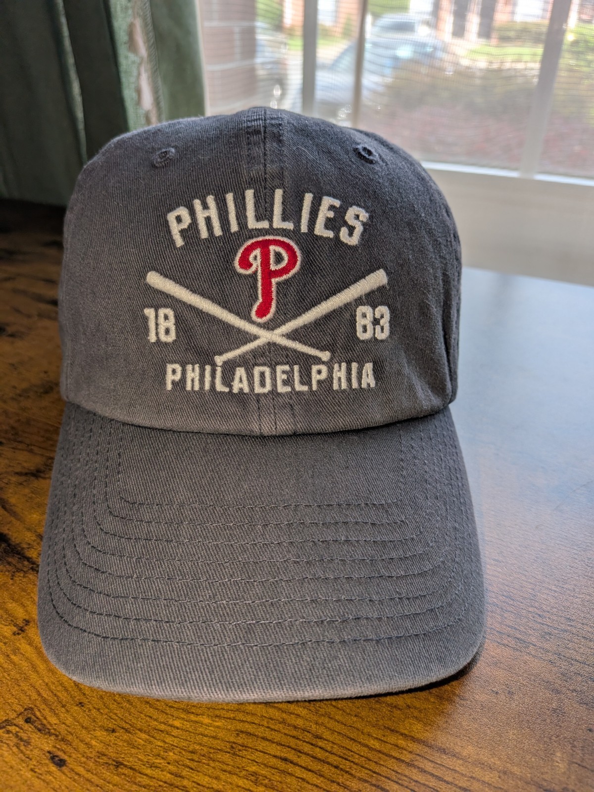 Philadelphia Phillies 47 Strapback Hat Gray Clean Up Cap MLB Adjustable 1863