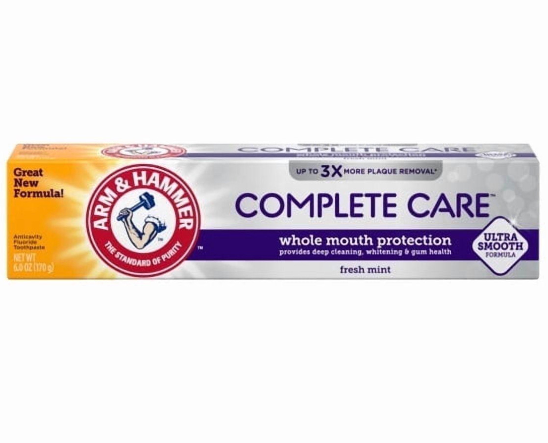 Arm & Hammer Complete Care Toothpaste 4 Pack Whitening Fluoride Fresh Mint 2027