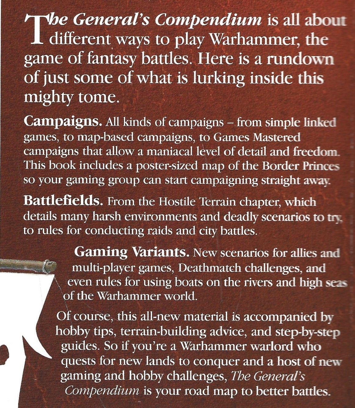 Warhammer The General's Compendium Campaigns Rules 2003 Games Workshop TP VG+