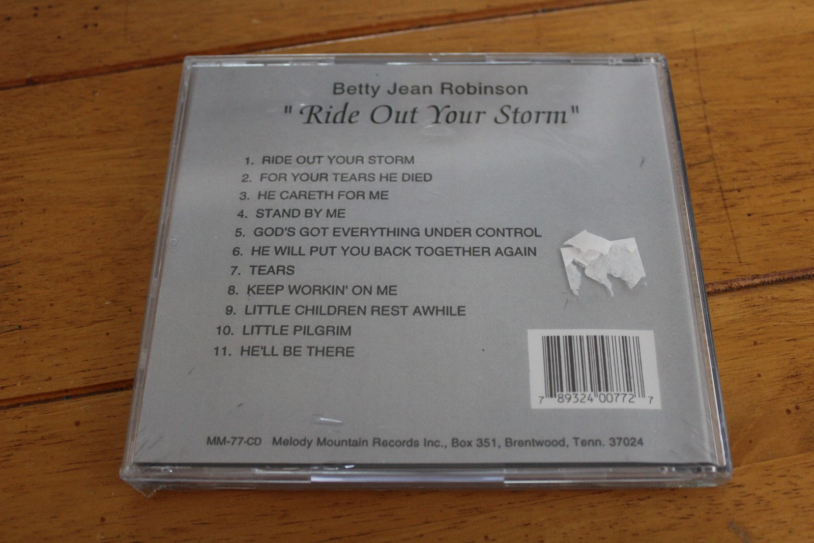Betty Jean Robinson CD Ride Out Your Storm Christian Gospel Melody New Rare