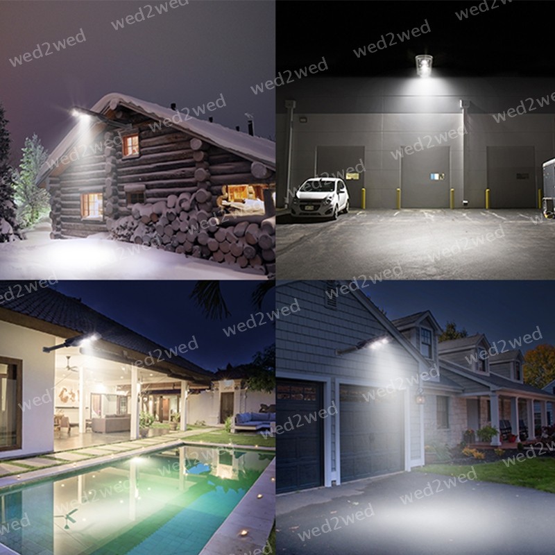 Solar Motion Sensor Street Lamp 450W Outside Security Energy Saving Timer IP65