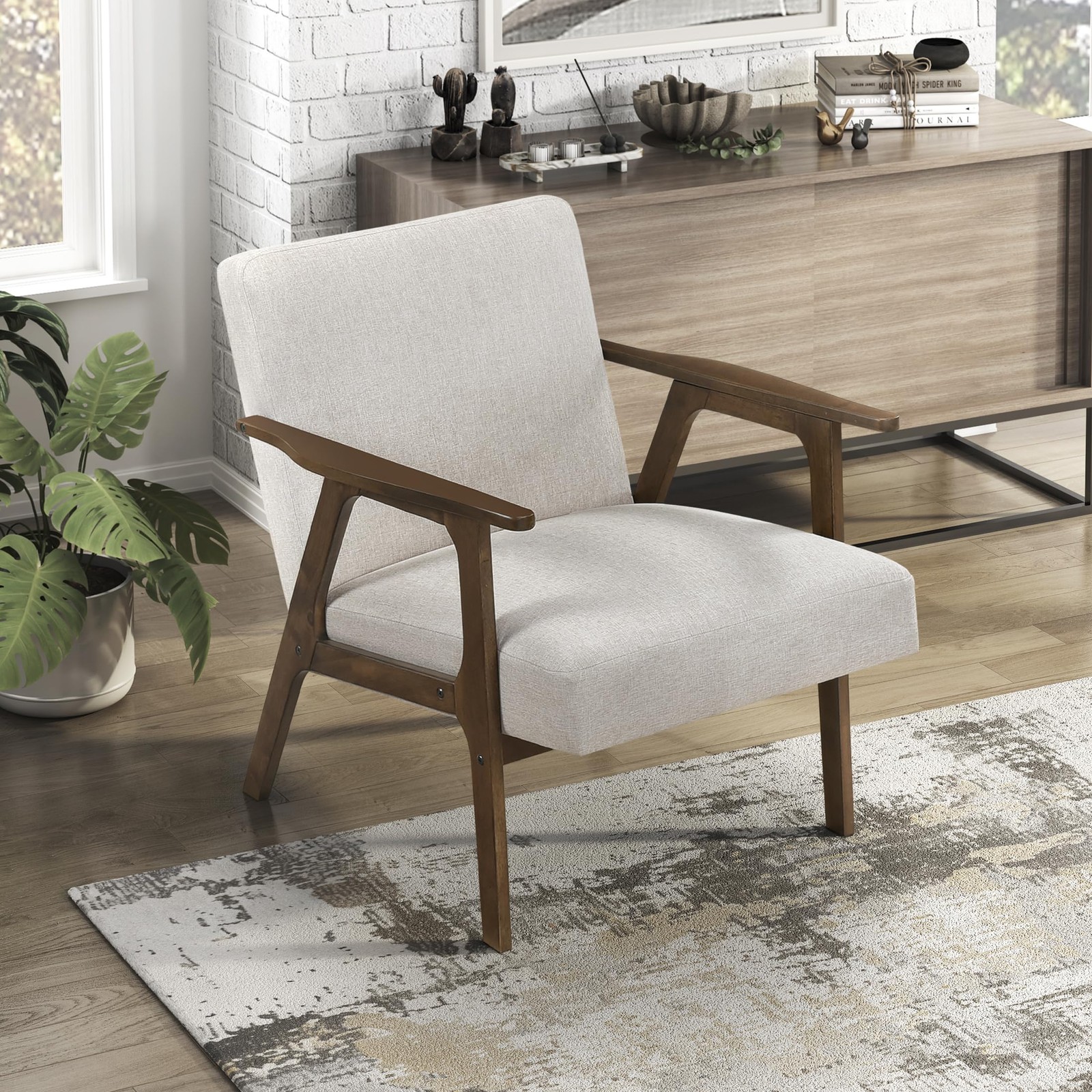 Lexicon Mid Century 21.5 inches (W) x 23 (D) x 17.5 (H), Beige