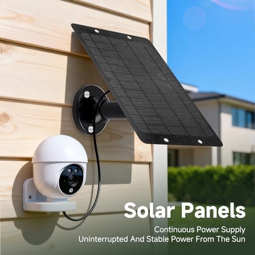 6W 5V Solar Panel with Type-C, Micro USB & Barrel Connectors, Universal Camera
