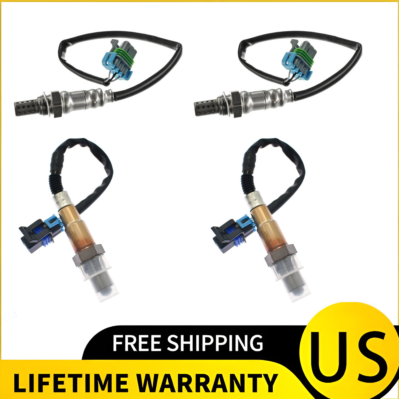 Set of 4 Oxygen Sensor For Cadillac CTS 3.6L V6 Turbocharged 2014 2015 -2019