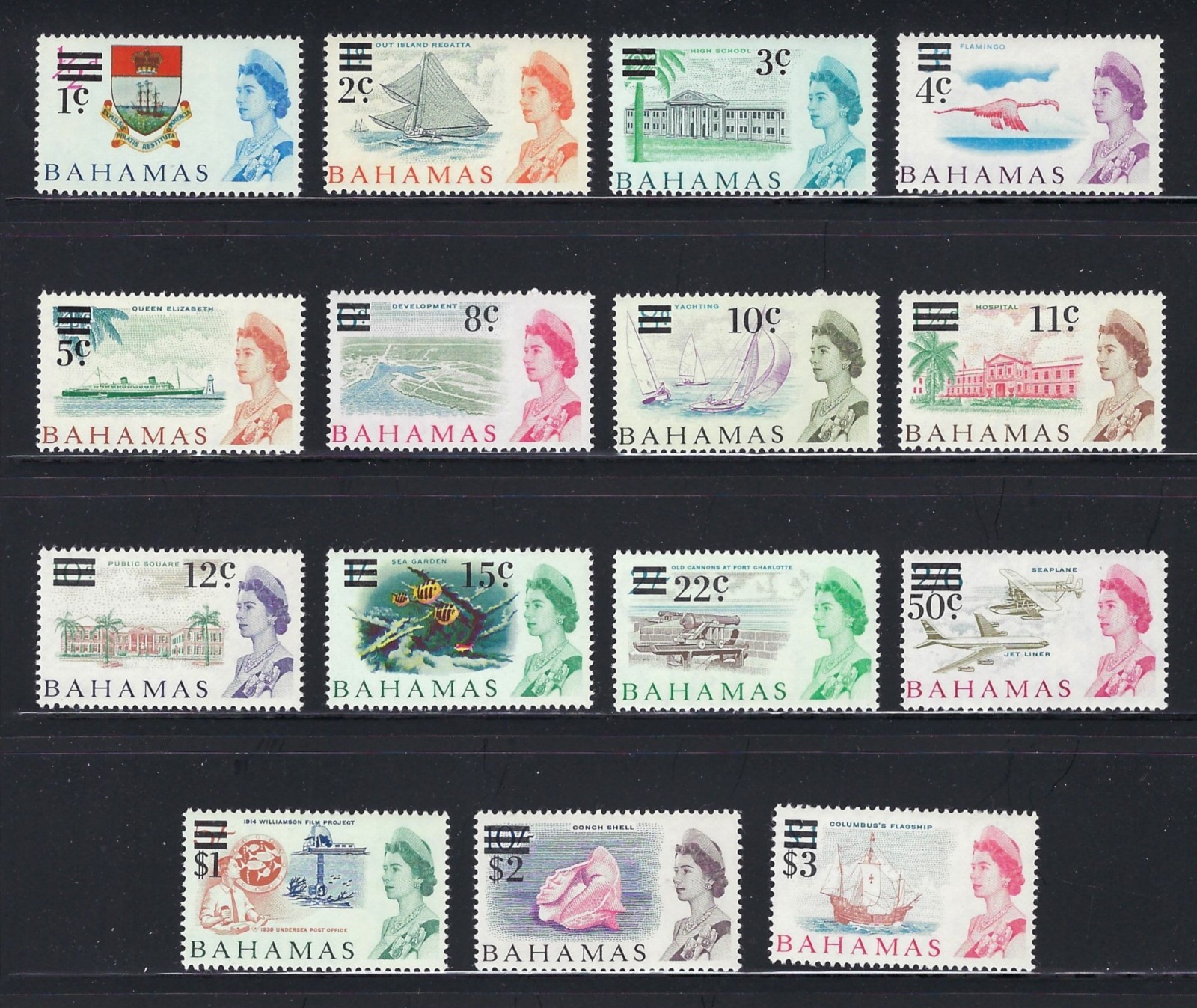BAHAMAS #230-44 MINT, NH