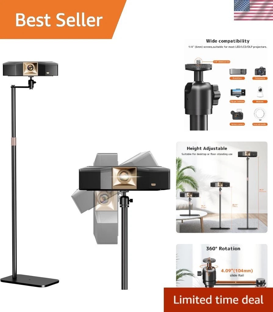 Universal Projector Stand Black Metal