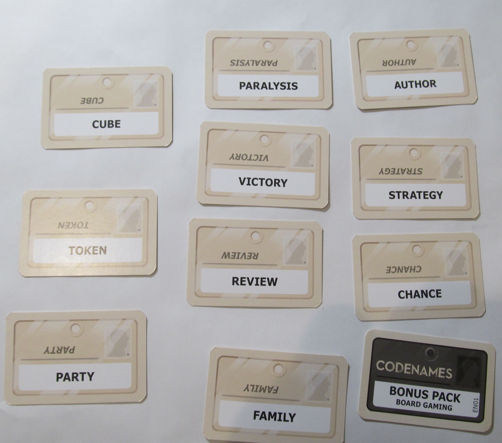 NEW CODENAMES BOARD GAME PROMO BONUS PACK 10x 2-SIDED CARDS