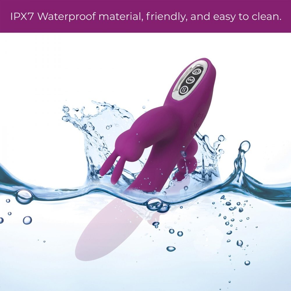 Quivers 10X Silicone G-spot Rabbit Vibrator Vibrating Dildo USB Rechargeable Cur