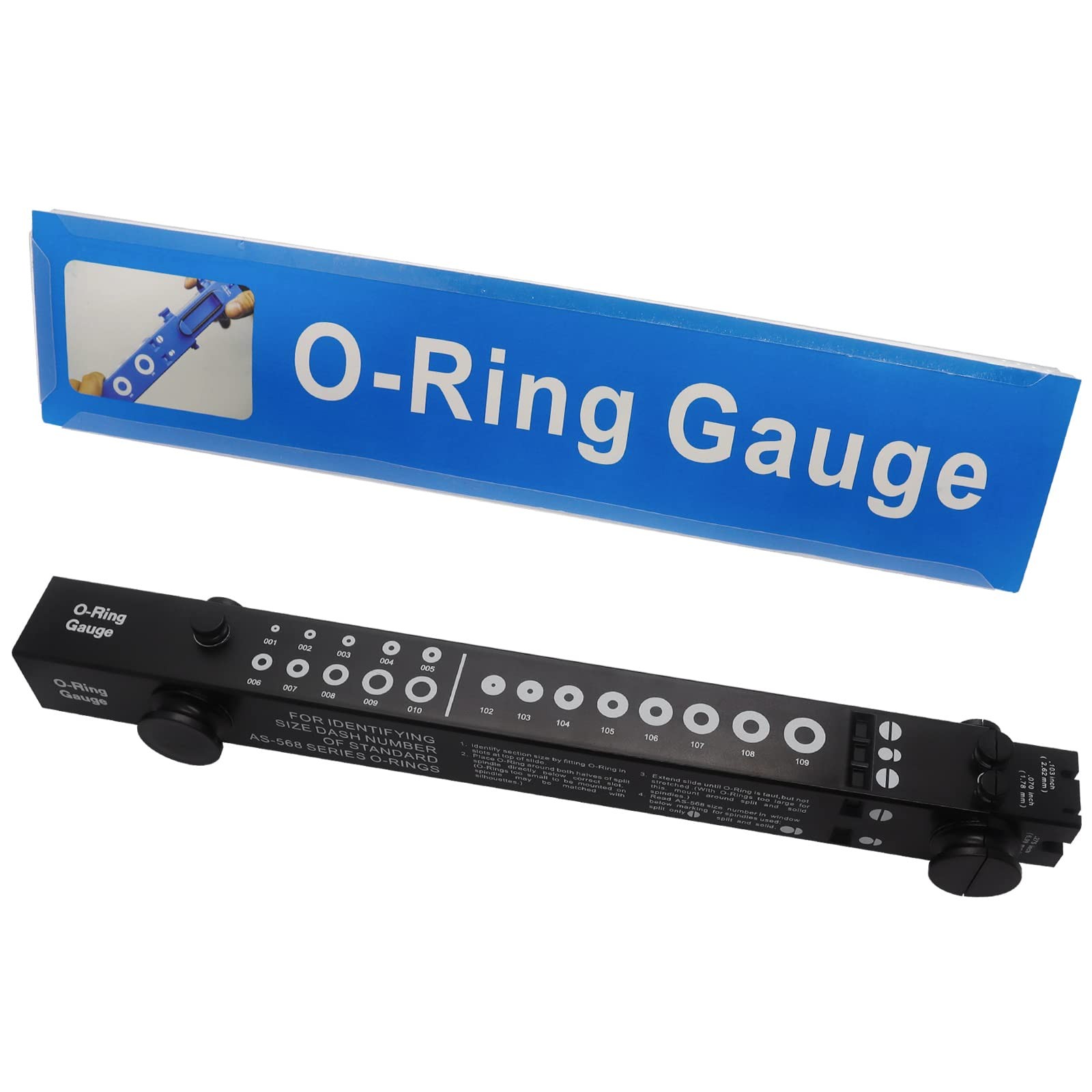 O-Ring Gauge Make Work Smart, Telescoping O Ring Sizing Plastic Gauge, Black