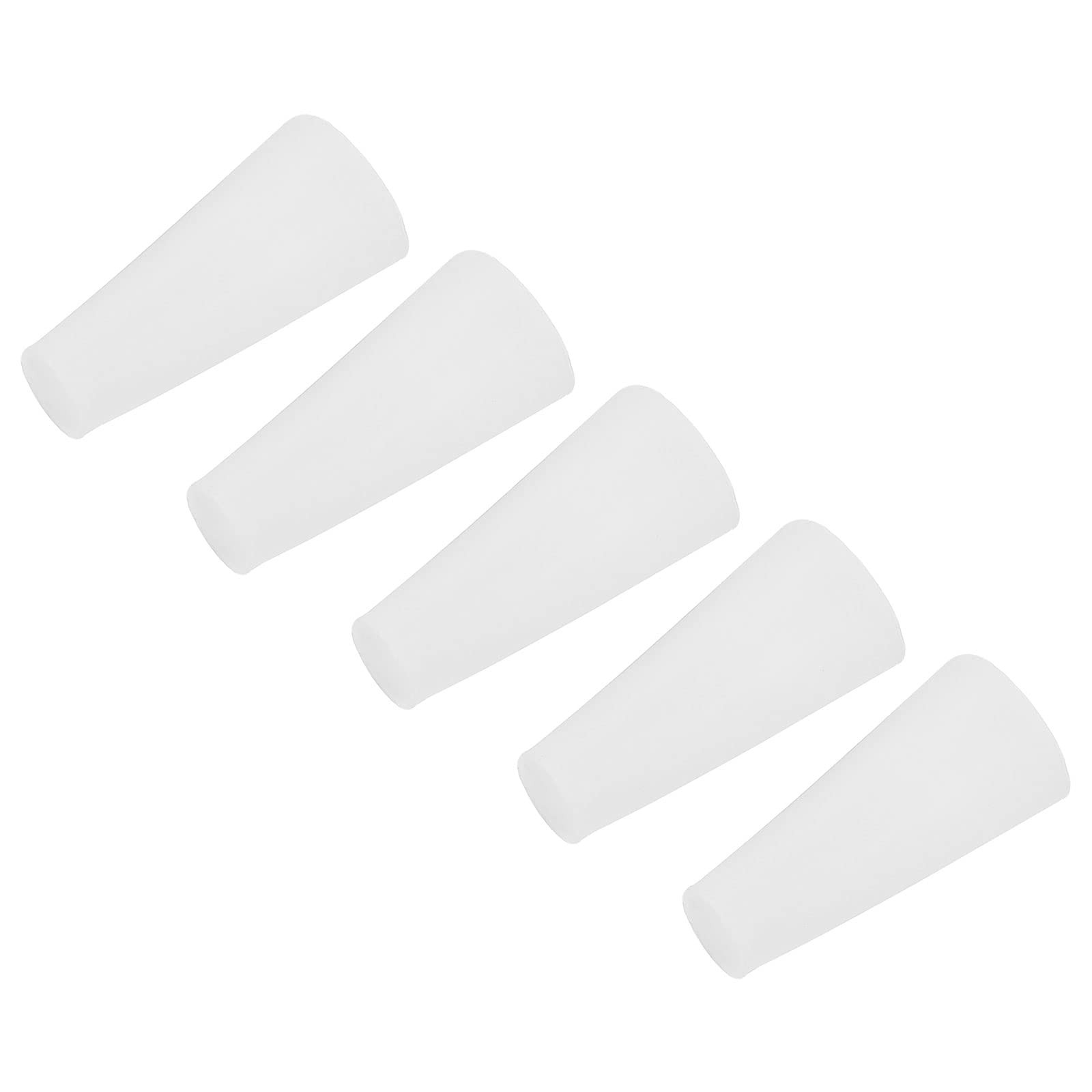 MECCANIXITY Silicone Rubber Tapered Plug 7mm to 12mm Solid 12mm, White