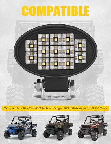 Reverse Light for Ranger, 13W Flood Beam Oval Plug N Play Back Up Light