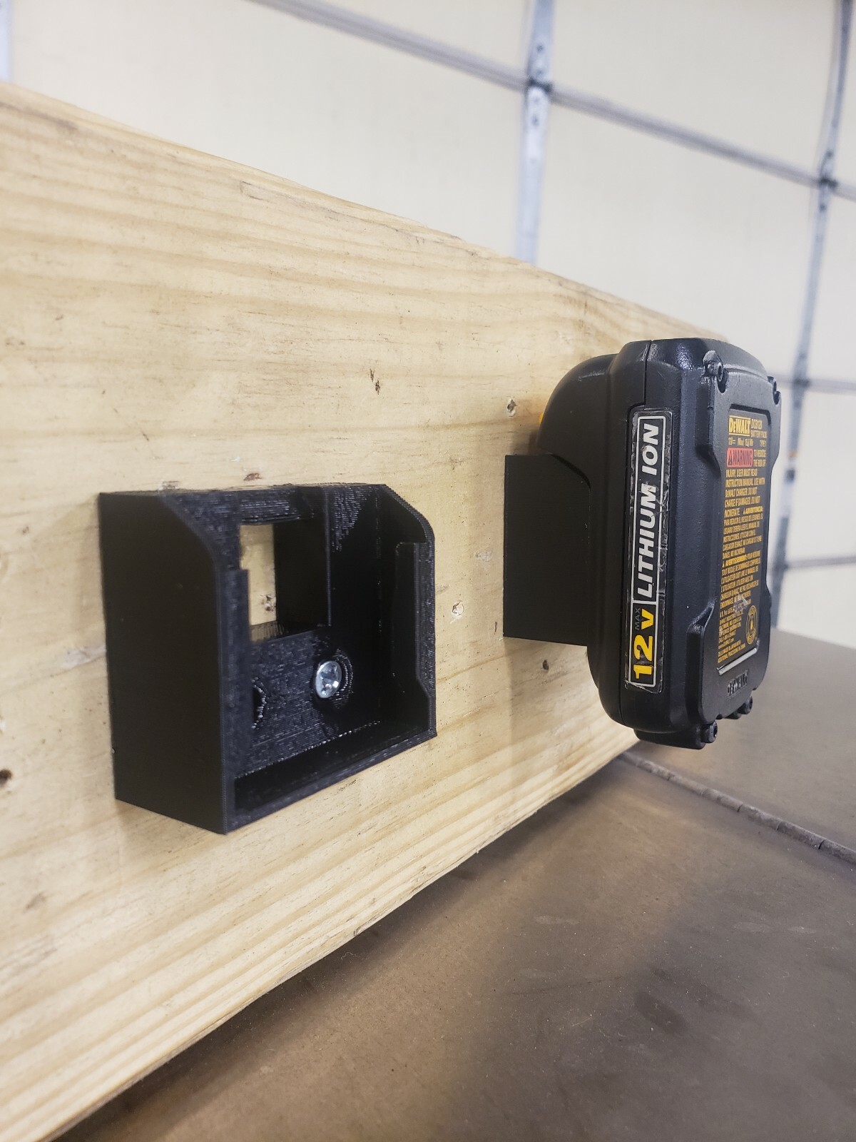 **2 Pack** YELLOW Dewalt 12V Locking Battery Holder Mount