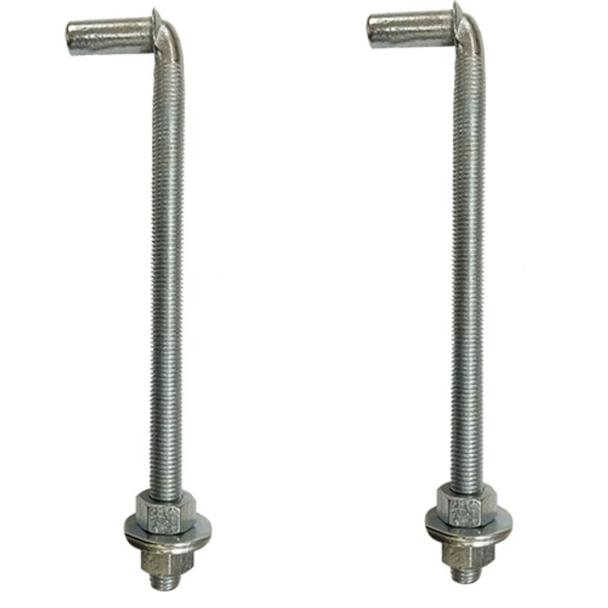 3/4" x 12" Heavy Duty J Bolt Lag Hinge Pin Fastener w/ Washers & Nuts 2 PCS Zinc