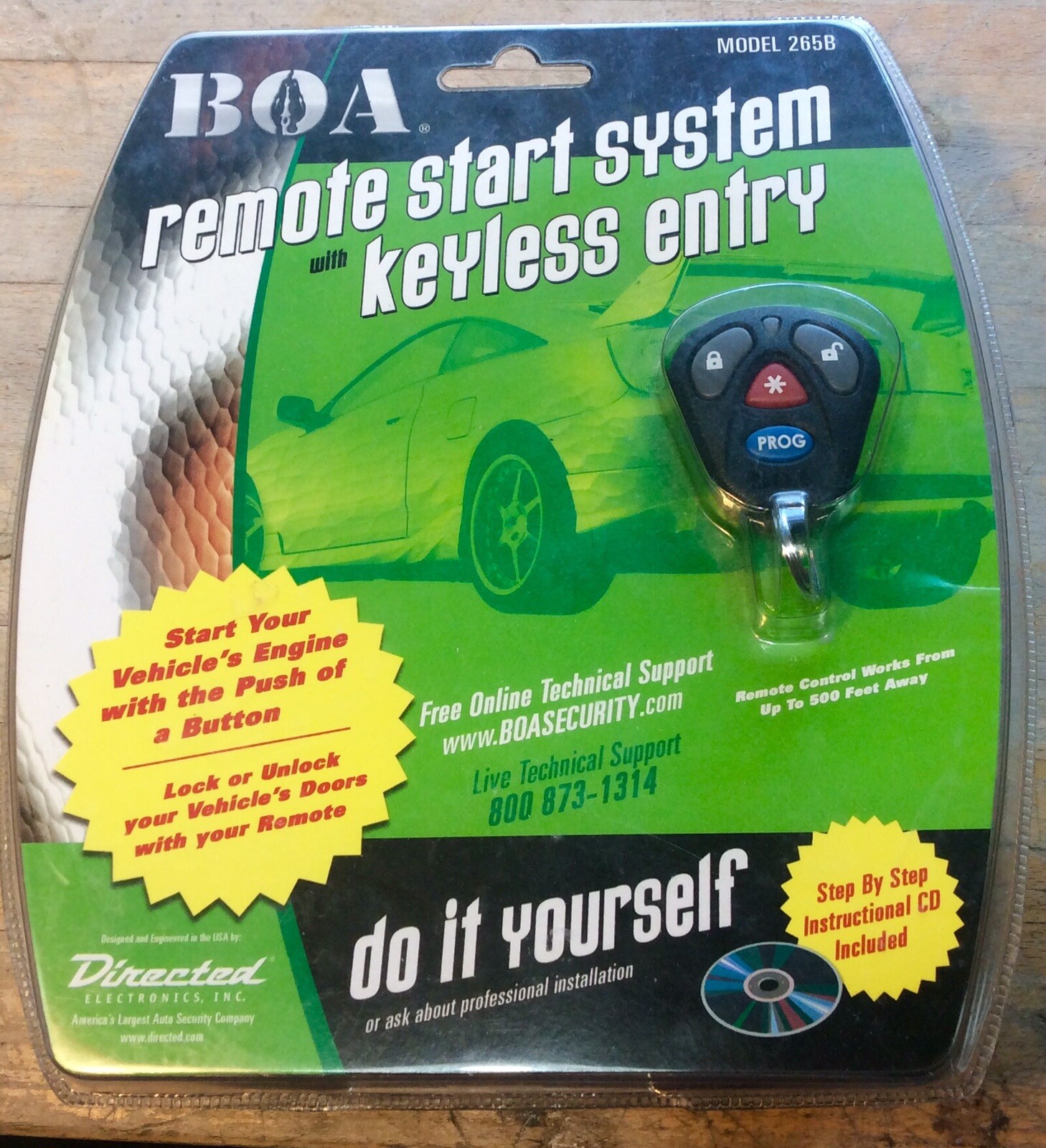 BOA Remote Start System w/ Keyless Entry, Model 265B, Do It Yourself, New In Box
