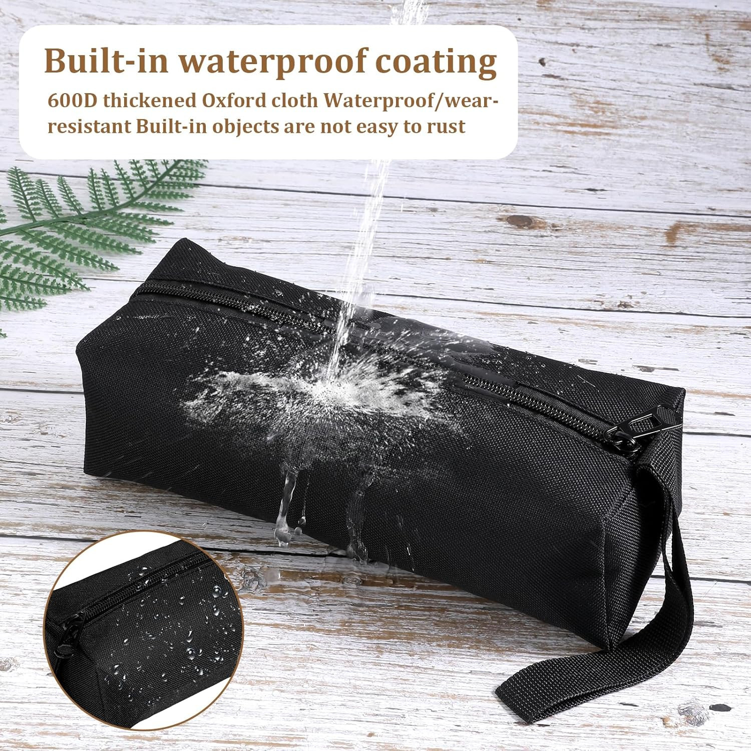 2 Pack Small Canvas Zipper Tool Pouch - Multi-Purpose Storage Bag for Tools & Ac