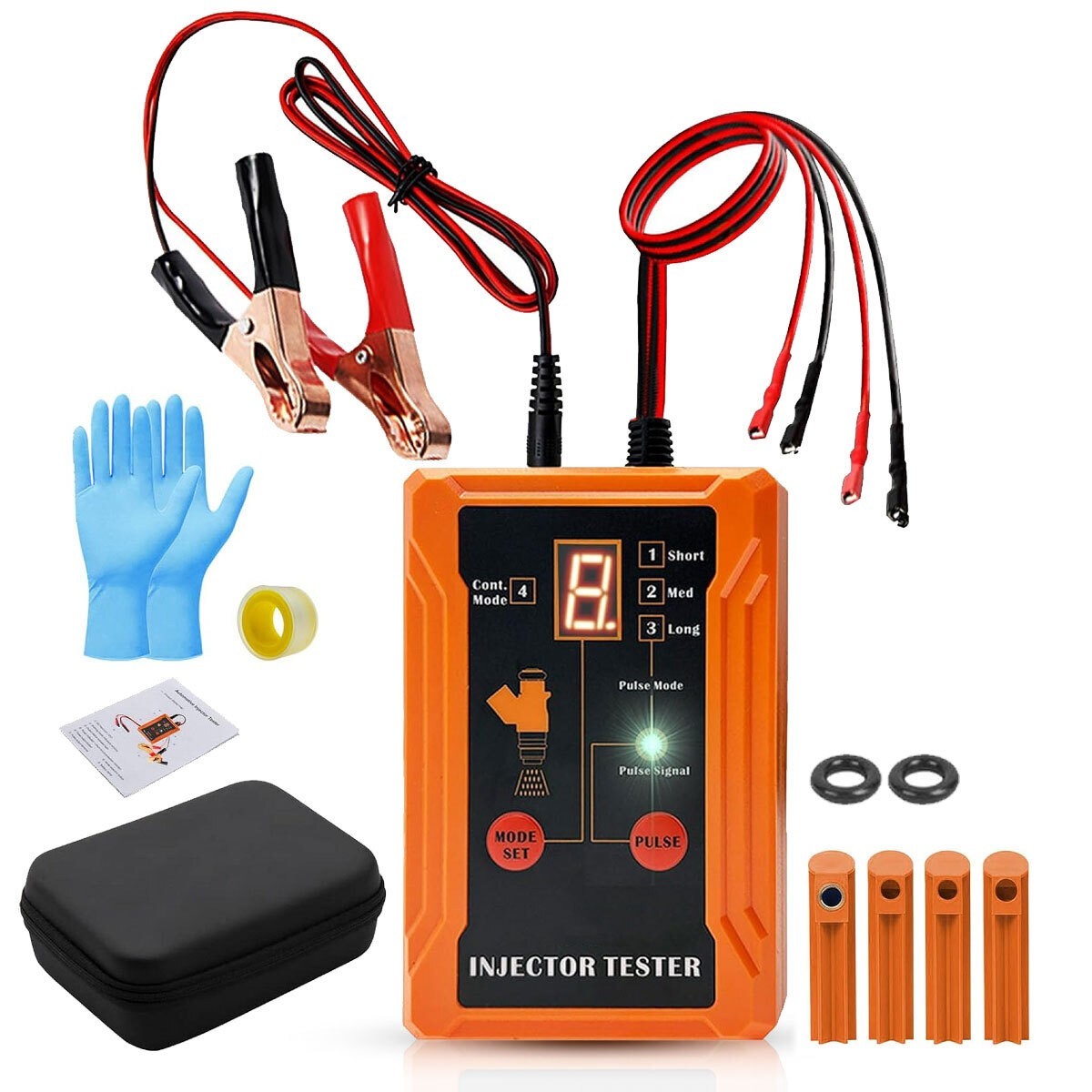 Fuel Injector Tester and Cleaner Tool Kit 8 Pulse Modes 4 Wire Output Terminals