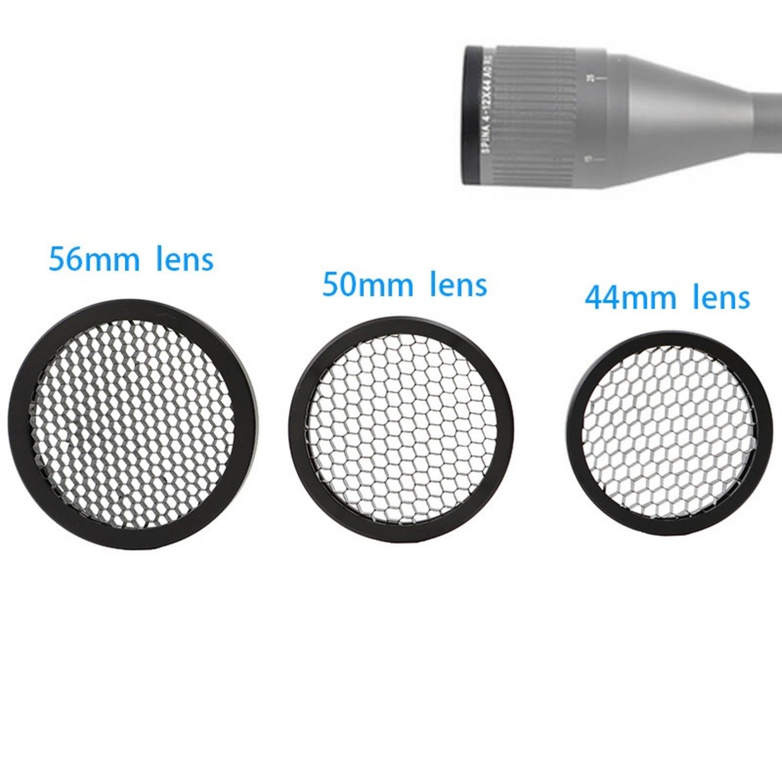 Killflash Scope Lens Protector Honeycomb Mesh 44mm 50mm 56mm Cover