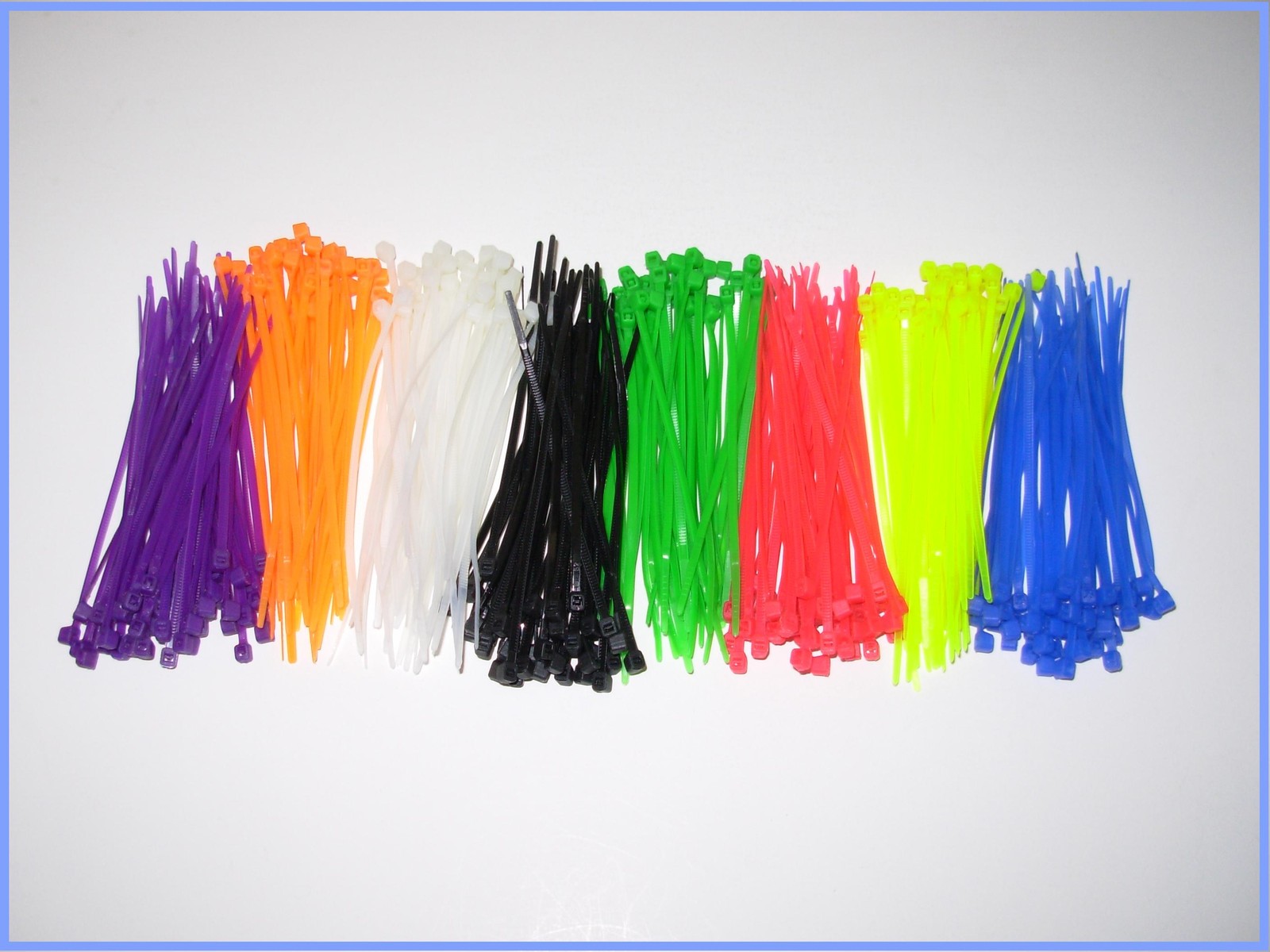 100pcs Cable tie zip lock 2.5 x 150mm ~ 6" inch with 9 color