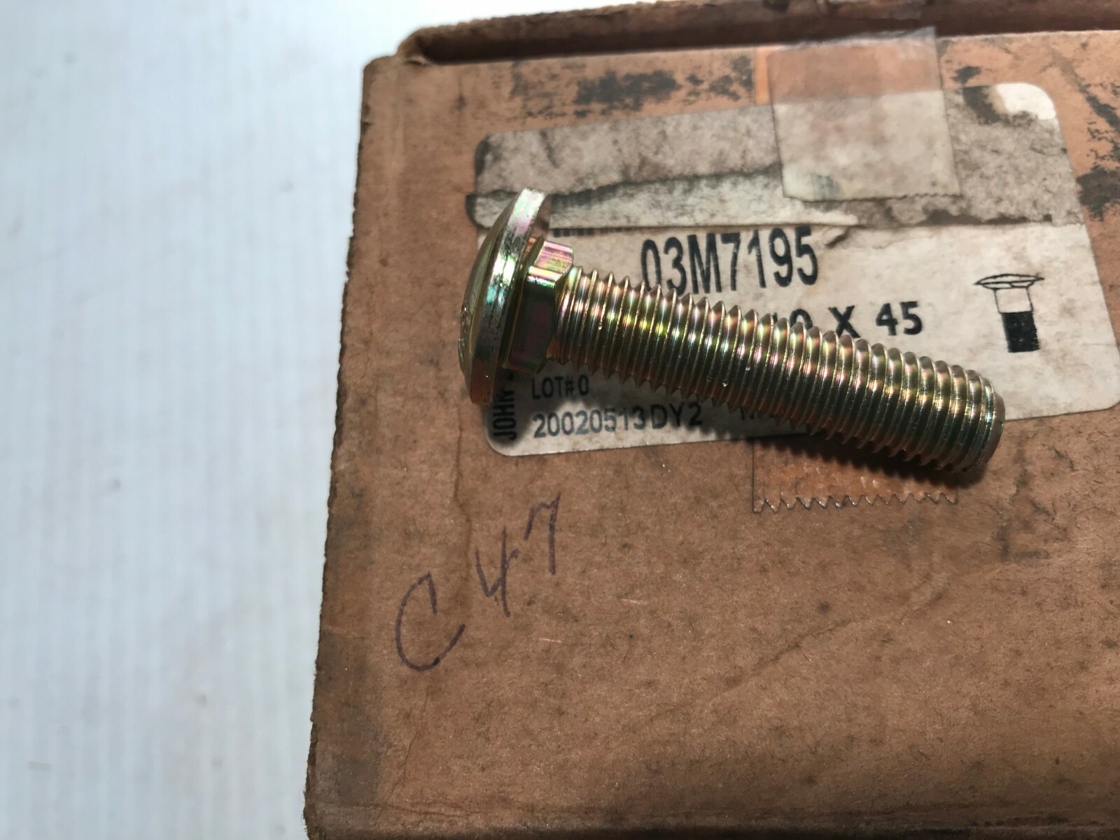 03M7195  GENUINE John Deere Original Equipment  CAP SCREW BOLT