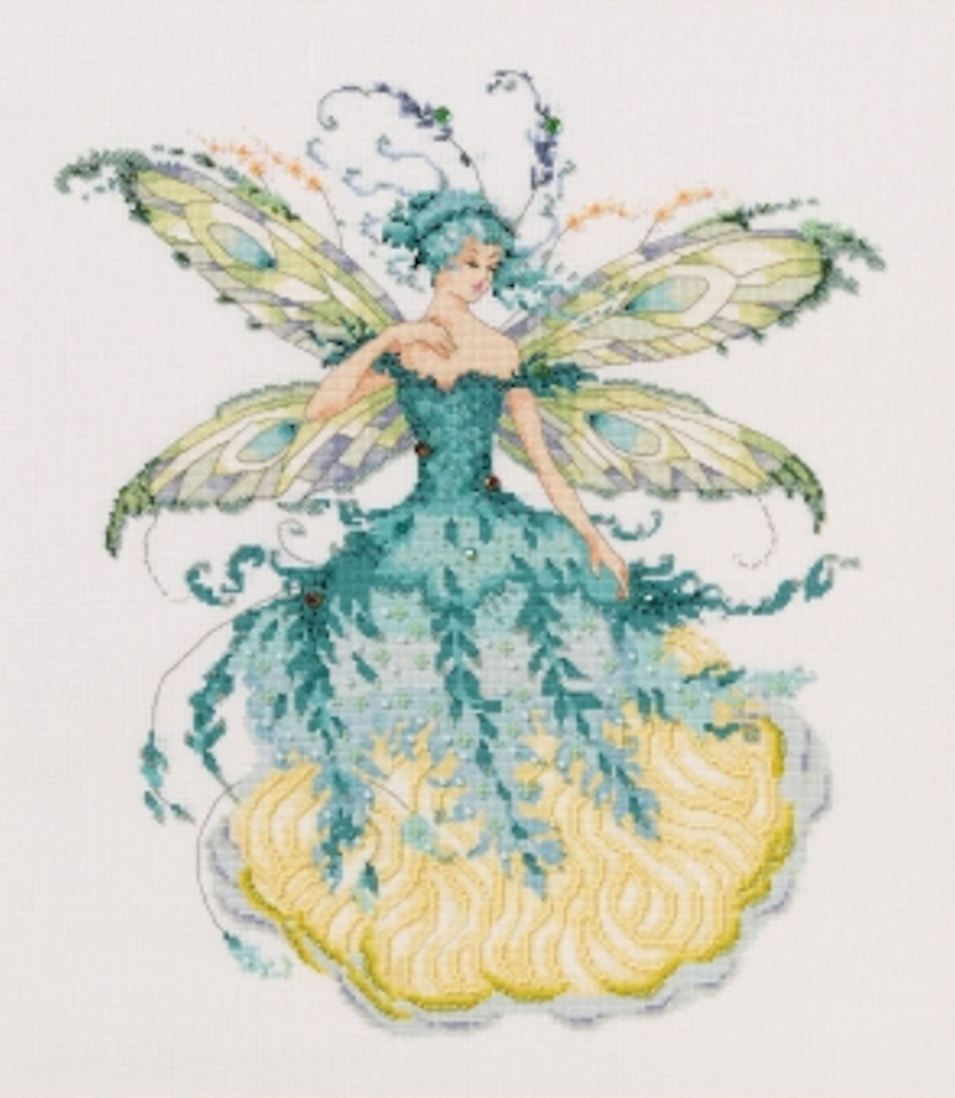 Cross Stitch Chart / Pattern ~ Mirabilla March Aquamarine Fairy #MD159
