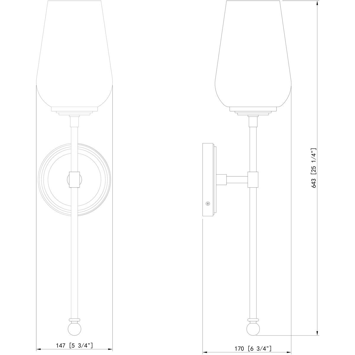 Z-Lite 2012-1S-MB Dominique Wall Sconce Wall Light in Matte Black