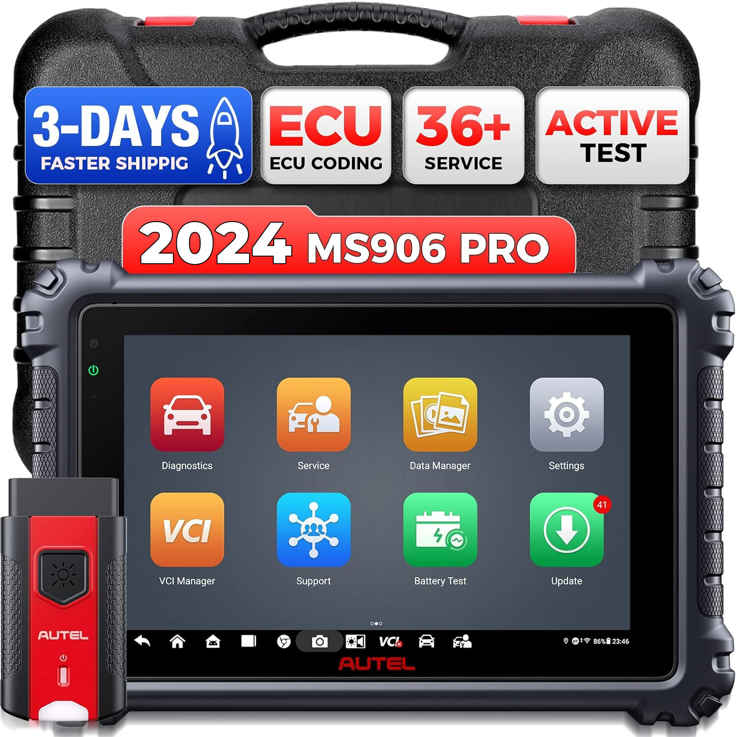 Autel MaxiSYS MS906 Pro ECU Coding Full System Diagnostic Scanner AS MK906 PRO