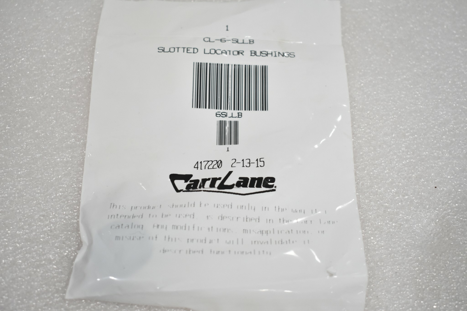CARR LANE CL-6-SLLB SLOTTED LOCATOR BUSHINGS PIN DIAMETER 3/8" CARRLANE