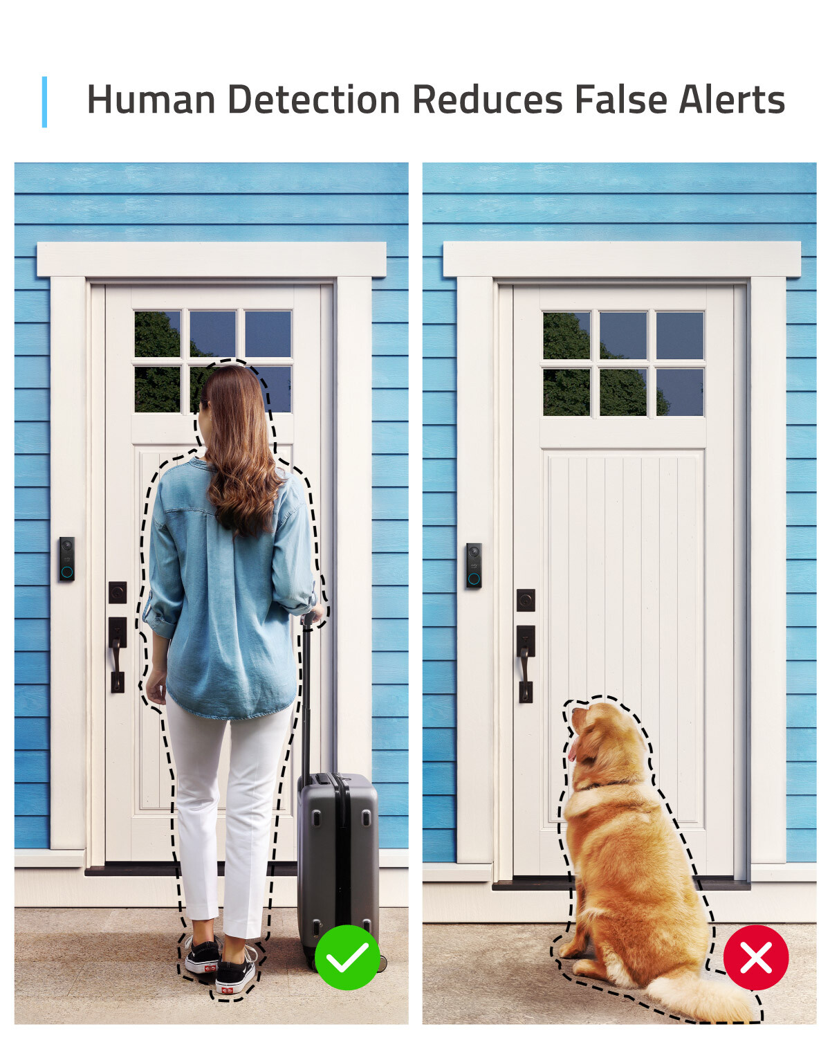 eufy 2K Smart Video Doorbell Security Camera Human Detection Wi-Fi Chime|Refurb