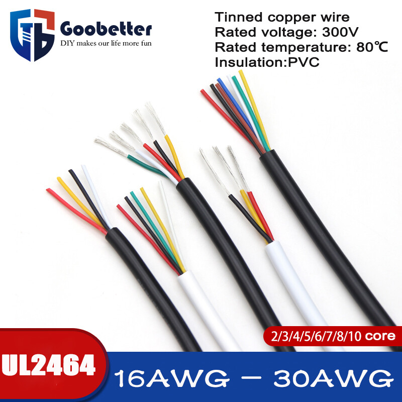 16-30 AWG Multi Core PVC Cable 2/3/4/5/6/7/8/9/10 Core Signal Power Data Wire