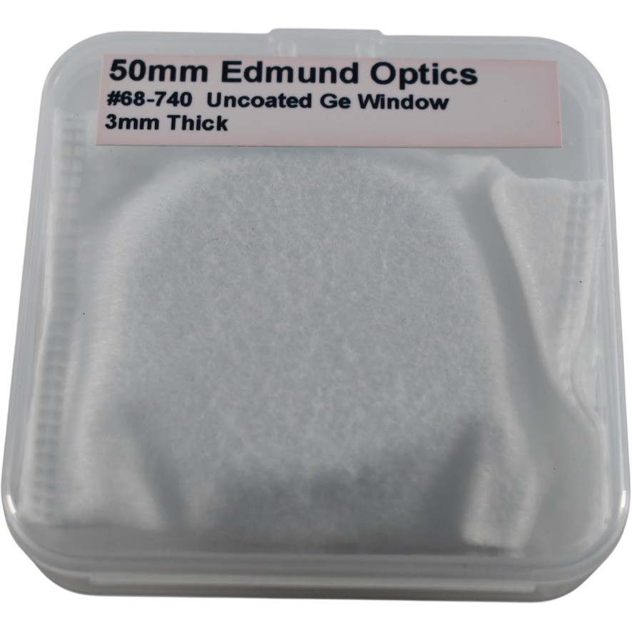 NEW Edmund Optics 68-740 50mm Uncoated Germanium Infrared Window 3mm Thick Ge
