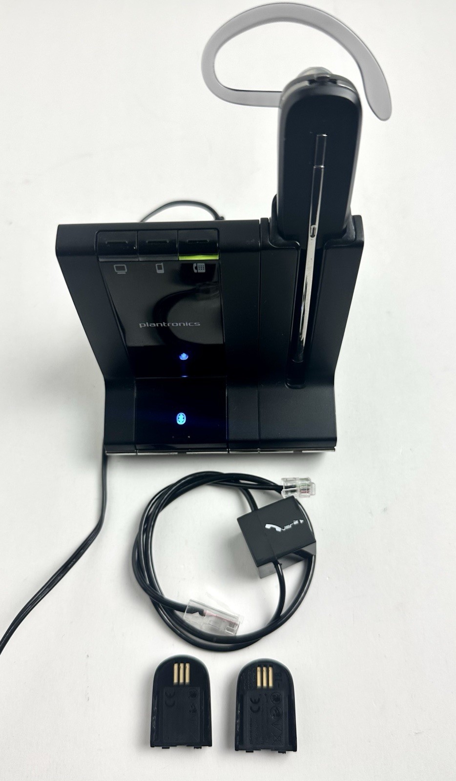 Plantronics WO2 Wireless DECT 6.0 Headset System, With 3 Batteries, ( TESTED )