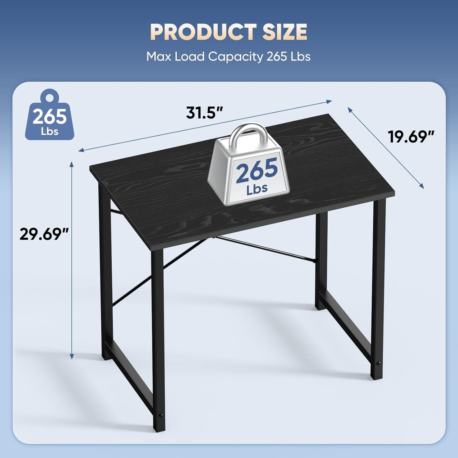 DUMOS 32 Inch Office Small Computer Desk Modern Simple Style Writing Study Work