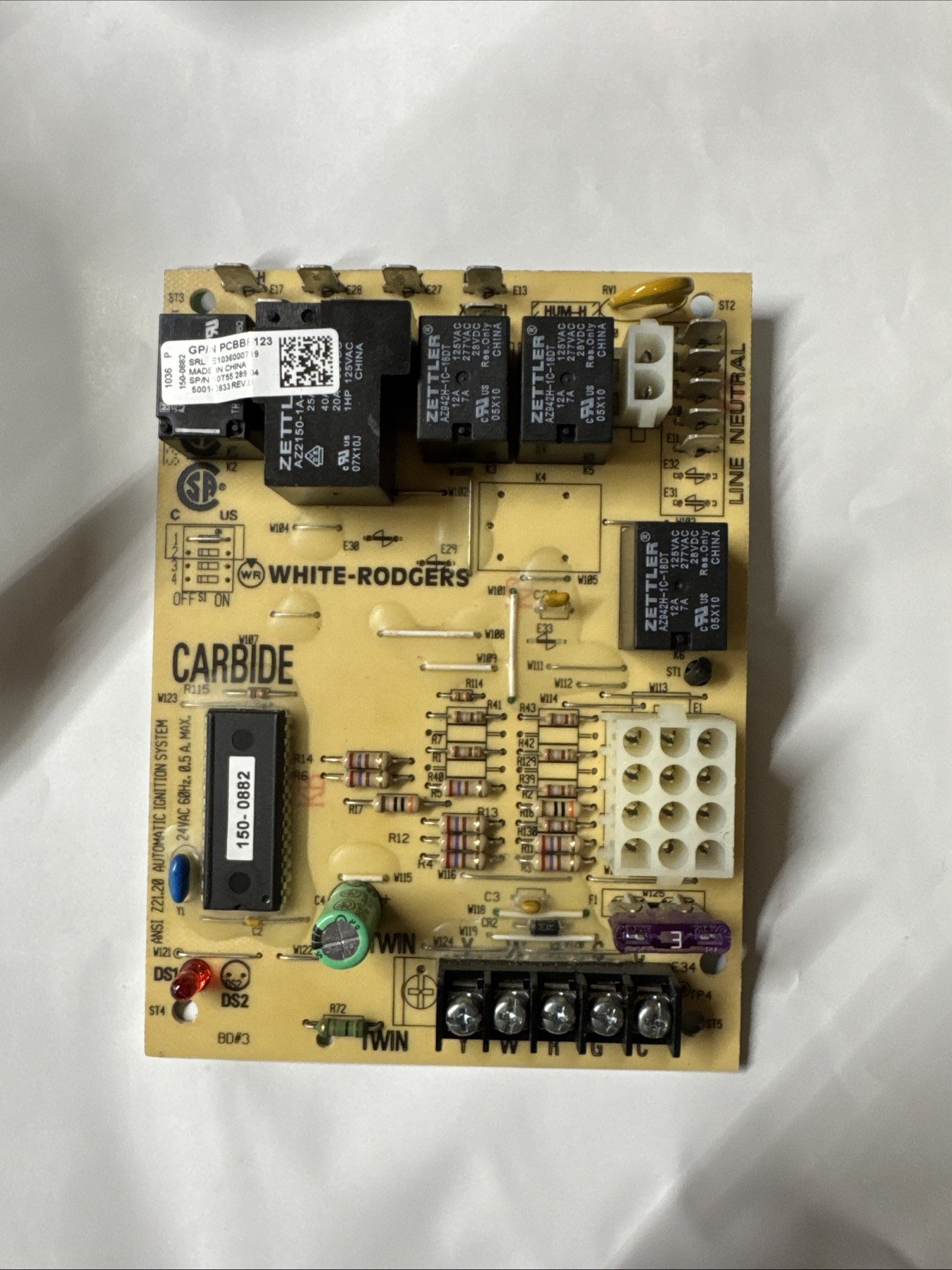 Goodman Amana PCBBF123 50T55-289 Furnace Control Circuit Board 150-0882  #P158